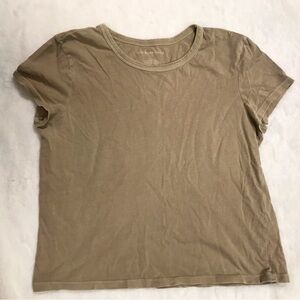 American Eagle Outfitters Women's Short Sleeve Crewneck Tee - Tan
